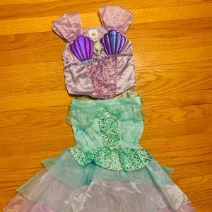 Disney Ariel costume size 5/6 with crown
